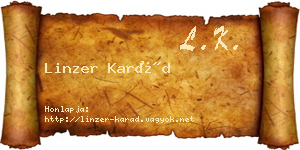 Linzer Karád névjegykártya